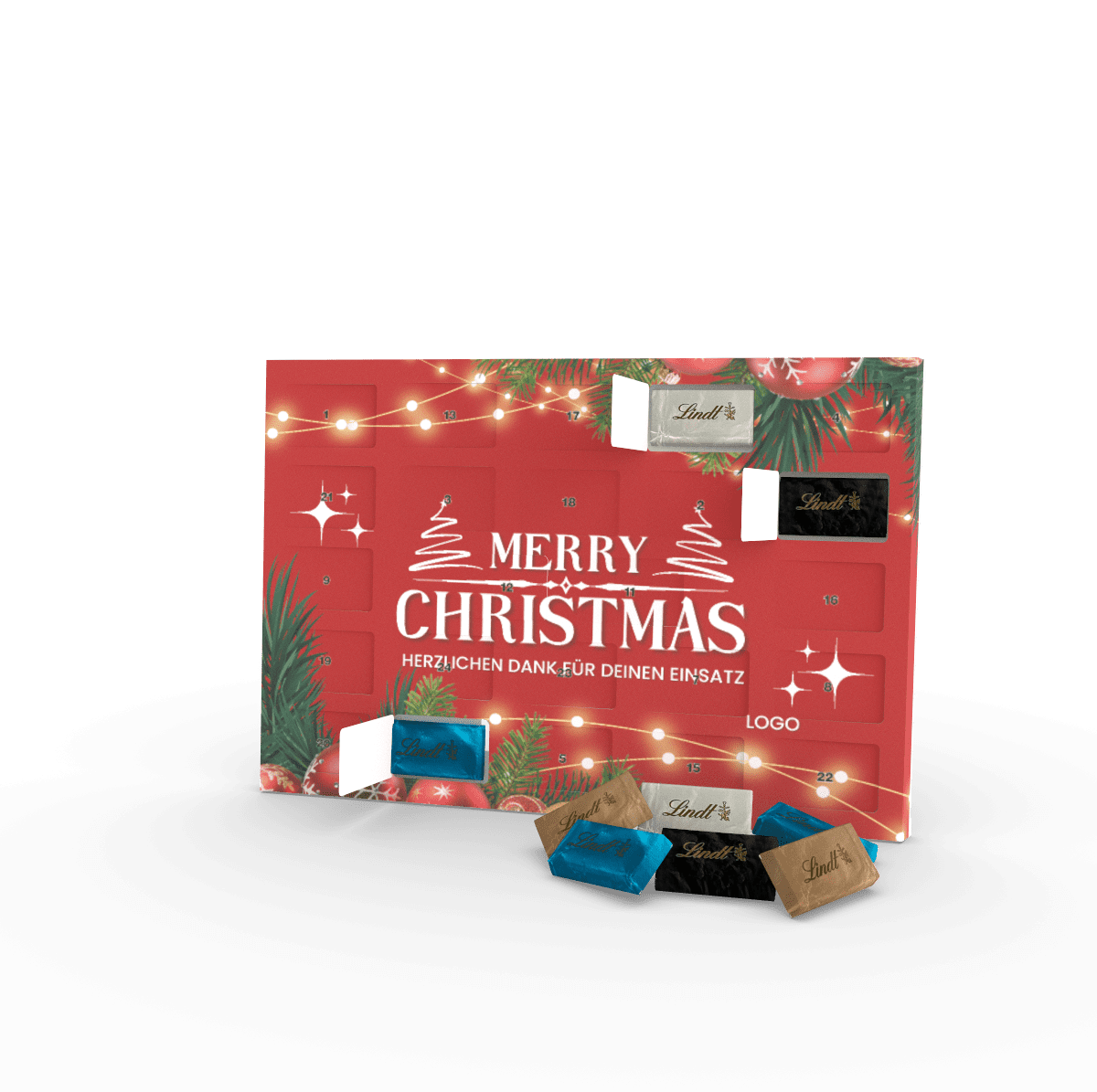 Ein schokoladiger Adventskalender für Ihre Mitarbeiter ist die perfekte Art, „Danke“ zu sagen.