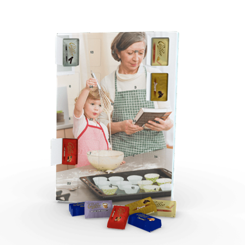 Cailler-Adventskalender mit Foto – Hochformat